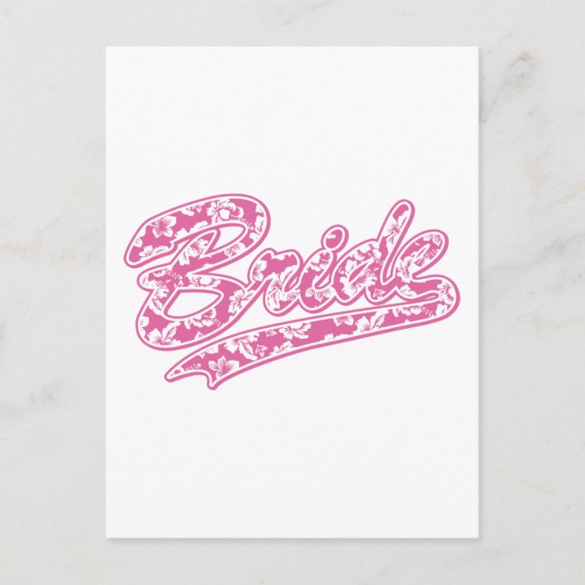 Bride's Hawaiian Flower Postcard (Front)