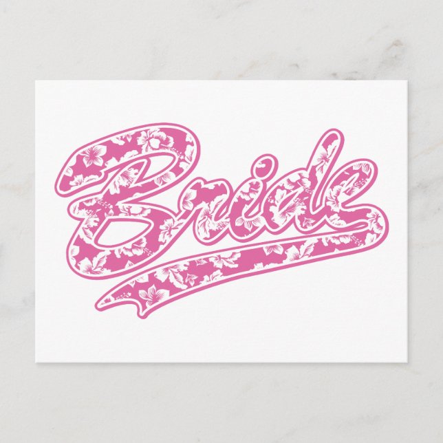 Bride's Hawaiian Flower Postcard (Front)