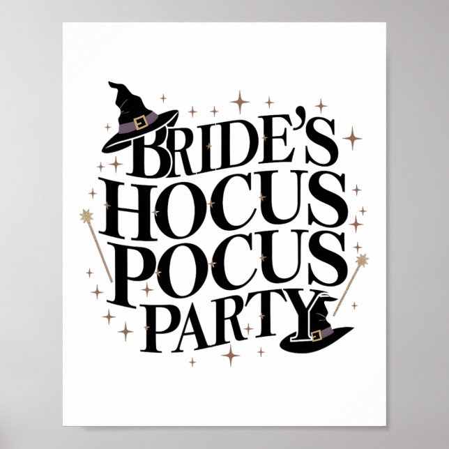 Bride's Hocus Pocus Party Bachelorette Halloween 1 Poster (Front)