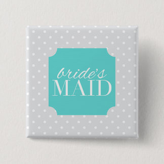 brides maid 2 inch square button