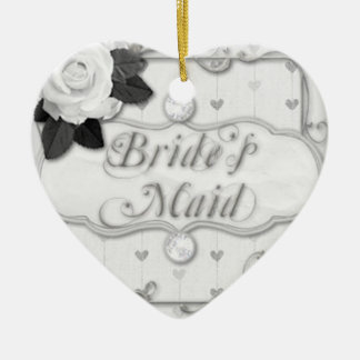 bride's maid bridesmaid ceramic ornament