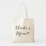 Bride's Mom | Black Modern Calligraphy Bag<br><div class="desc">Elegant tote bag for the mother of the bride featuring modern calligraphy. Other wedding bags are available in my store.</div>