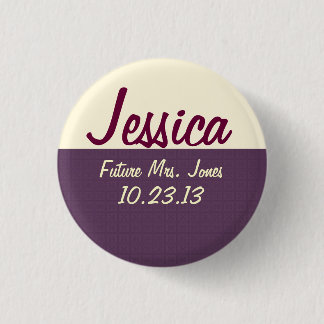 Bride's Name Tag 1 Inch Round Button