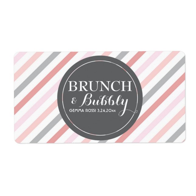 Brides ou Baby showers Mini Champagne Étiquette (Devant)