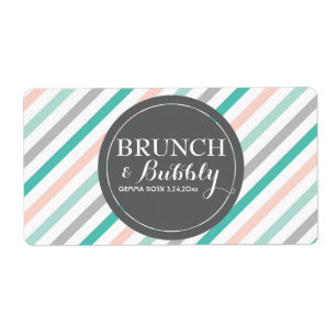 Brides ou Baby showers Mini Champagne Étiquette