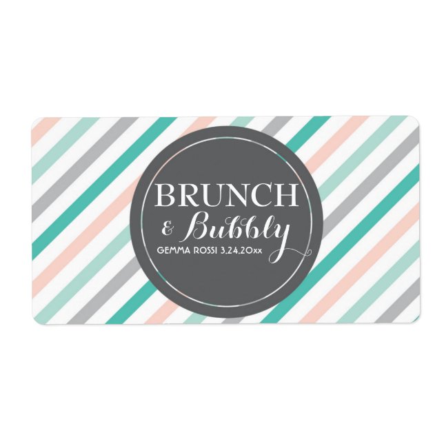 Brides ou Baby showers Mini Champagne Étiquette (Devant)
