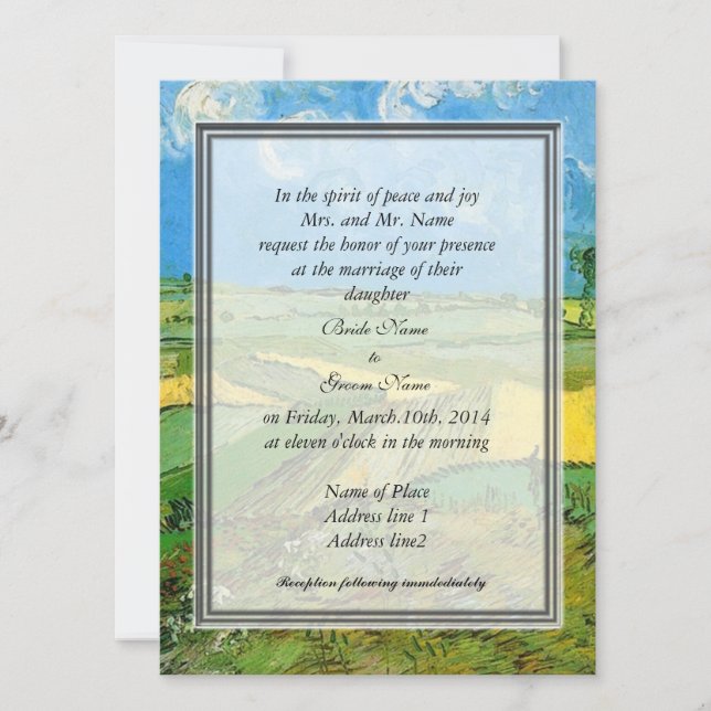 Bride's parents invitation (Front)