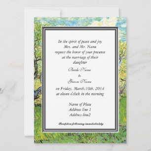 bride's parents invitation, van Gogh Orchard... Invitation