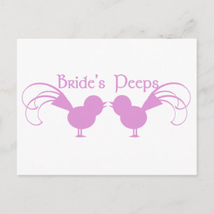 Bride's Peeps/ Pink Postcard