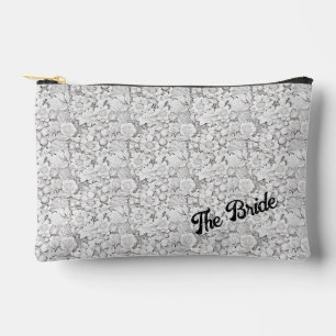 Brides personalizable Floral Accessory Pouch