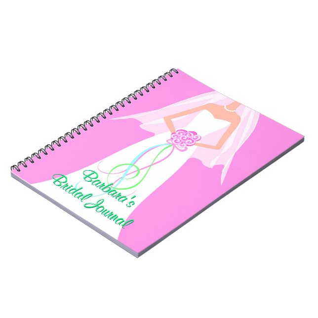 Bride's Personalized Journal Notebook (Left Side)