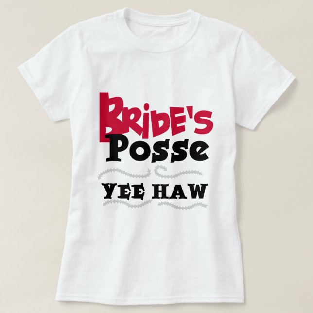 Bride's Posse Bachelorette Party Tshirts (Design Front)