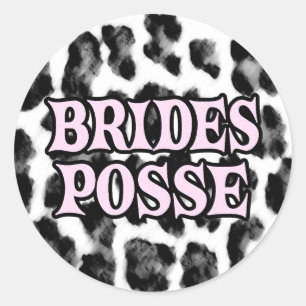Brides Posse Classic Round Sticker