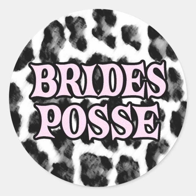 Brides Posse Classic Round Sticker (Front)
