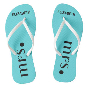 Brides Reception Personalized Flip Flops
