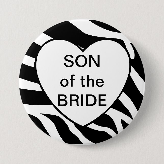 Brides Son 3 Inch Round Button (Front)