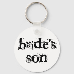 Bride's Son Black Text Keychain