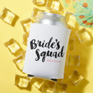 Bride's Squad Personalized Bridesmaid Gifts Can Cooler