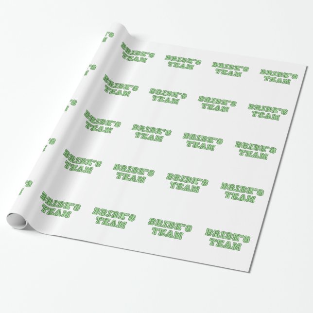 Bride's Team Wrapping Paper (Unrolled)