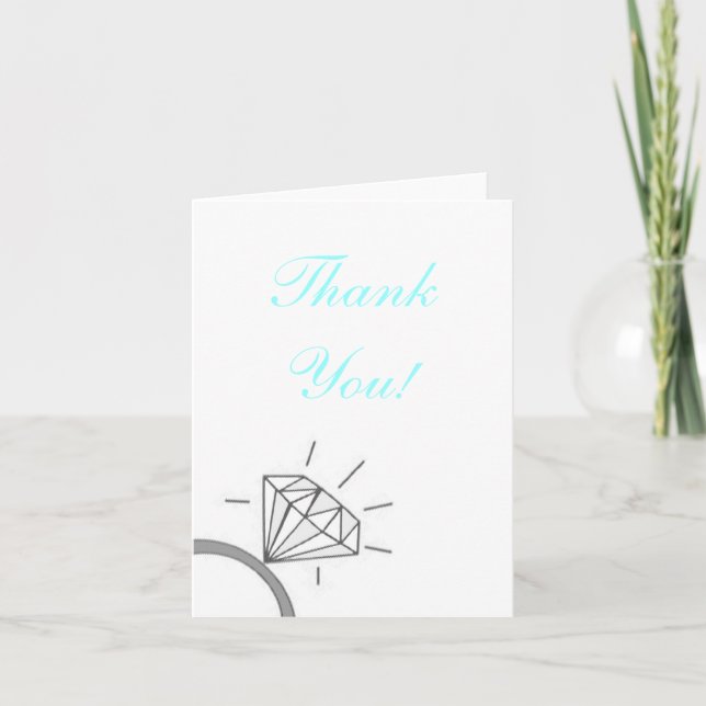 Bride's Thank You- Blue You Card (Front)