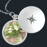 Bride's Wedding Bouquet Add Your Photo Keepsake Locket Necklace<br><div class="desc">Customize this design today! This gift is perfect for expression for the special occasion.
 Come check out our store,  for all our cool designs.</div>