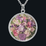 Bride's Wedding Bouquet  Photo monogram Keepsake Sterling Silver Necklace<br><div class="desc">Customize this design today! This gift is perfect for expression for the special occasion.
 Come check out our store,  for all our cool designs.</div>