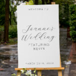 Bride's Wedding Featuring The Groom Funny Ceremony Faux Canvas Print<br><div class="desc">This funny yet elegant alternative to a welcome to our wedding sign is one of the newest trends for 2024 ceremonies,  and perfect if the Bride has been doing the bulk of the wedding planning!
Customize all of the wording.</div>