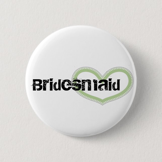 Bridesmaid 2 Inch Round Button (Front)