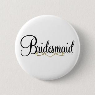 Bridesmaid 2 Inch Round Button