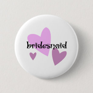 Bridesmaid 2 Inch Round Button