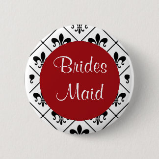 Bridesmaid 2 Inch Round Button