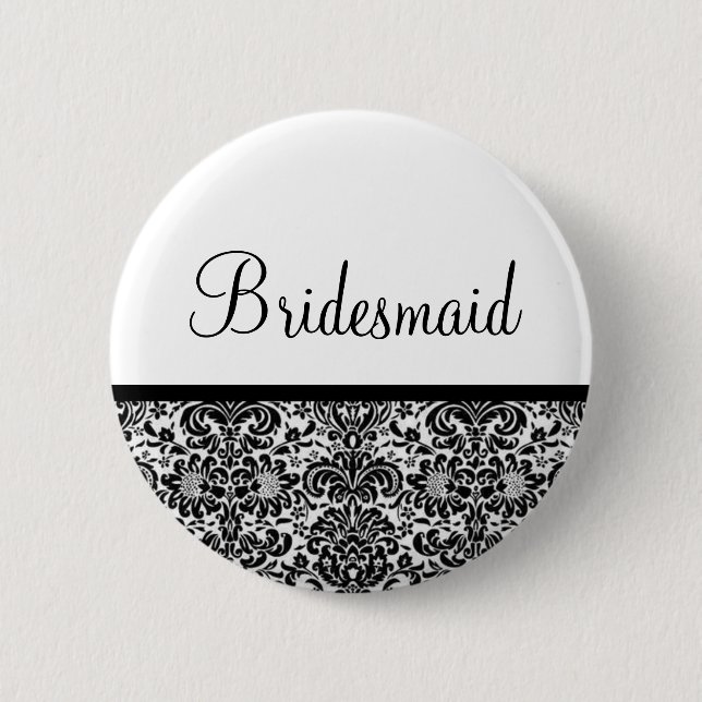 Bridesmaid 2 Inch Round Button (Front)