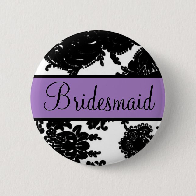 Bridesmaid 2 Inch Round Button (Front)
