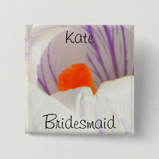 Bridesmaid 2 Inch Square Button