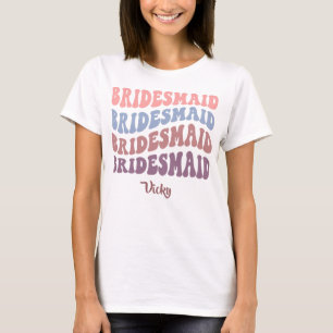 Bridesmaid - Bachelorette/Hen Party. Editable name T-Shirt