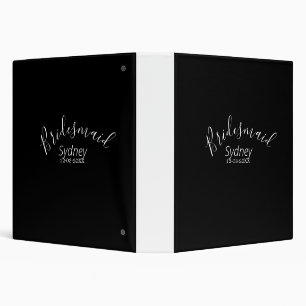 Bridesmaid bachelorette party add name modern  binder