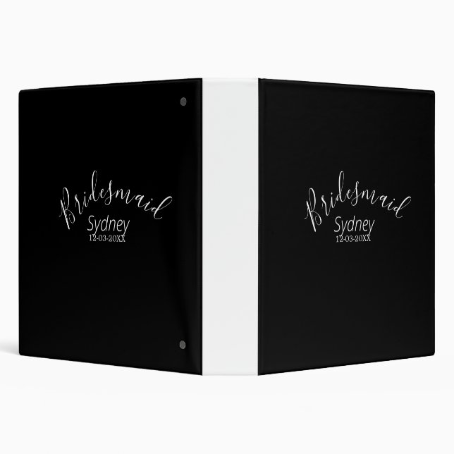 Bridesmaid bachelorette party add name modern  binder (Background)