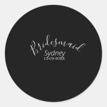 Bridesmaid bachelorette party add name modern