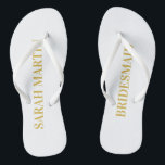 Bridesmaid Beach Wedding Bachelorette Bridal Party Flip Flops<br><div class="desc">Bridesmaid Beach Wedding Bachelorette Bridal Party Flip Flops</div>