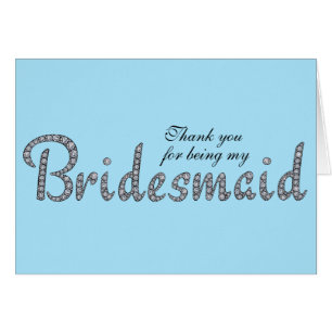 Bridesmaid bling custom card