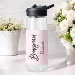 Bridesmaid Blush Pink Bridal Shower Water Bottle<br><div class="desc">Bridesmaid Blush Pink Water Bottle for Wedding,  Bridal Party,  Bridal Shower,  Bachelorette Party. Check out more products with this design in the collection below.</div>
