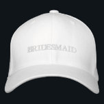 Bridesmaid blush pink white embroidered hat<br><div class="desc">Chic bridesmaid blush pink white Embroidered Baseball Cap
Available in many colours and options</div>