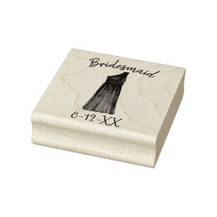Bridesmaid Bridal Party Dress Wedding Team Bride Rubber Stamp