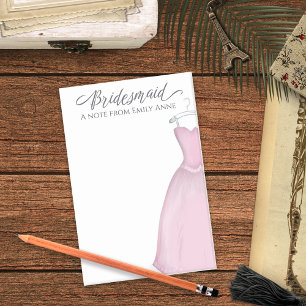 Bridesmaid Bridal Party Gift Vintage Personalized Post-it Notes
