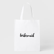 Bridesmaid Bridal Party Reusable Bag - Wedding