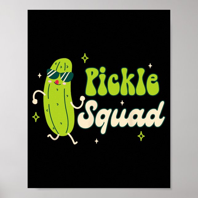 Bridesmaid Bride Babe Pickle Lover Bachelorette Pi Poster (Front)