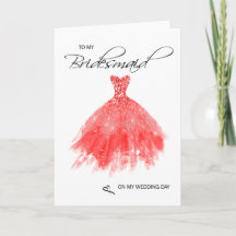 Bridesmaid Carte de remerciements