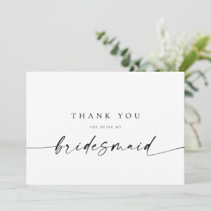 Bridesmaid Carte de remerciements Minimaliste mo