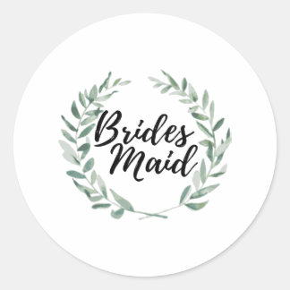 Bridesmaid Classic Round Sticker