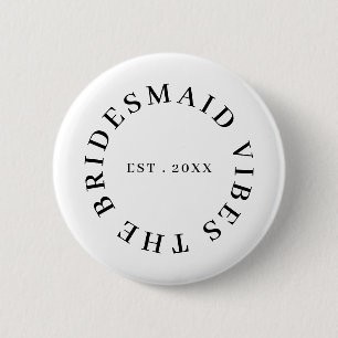 Bridesmaid Club Modern Bachelorette Design 2 Inch Round Button